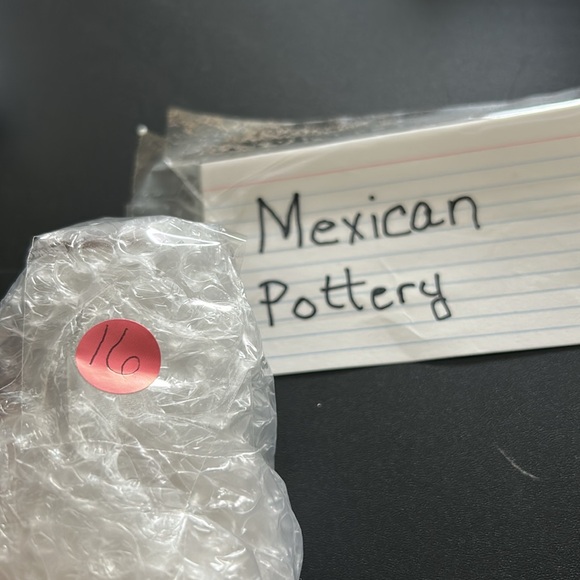 Mexican Tonala Bud Vase Signed Folk Art Hand Painted Flower Sandstone - Picture 13 of 13